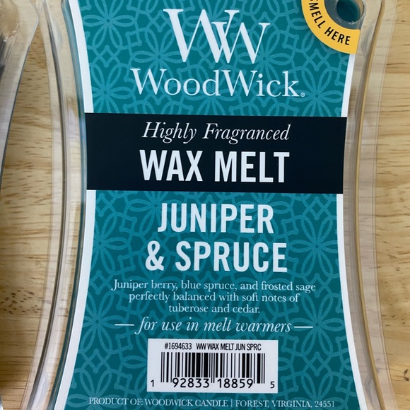 Woodwick Juniper & Spruce (Sage, Cedar, Cinnamon) Wax Melts x5 3oz - Picture 2 of 2